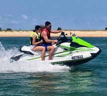 Two people on jet ski at Maroochy River