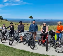 An e-bike riders tour on one tree hill, sunshine coast hinterland