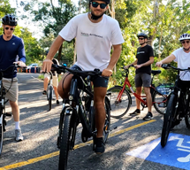 Group hiring electric bikes